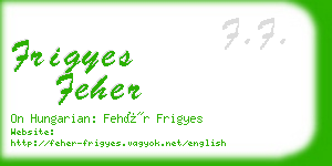 frigyes feher business card